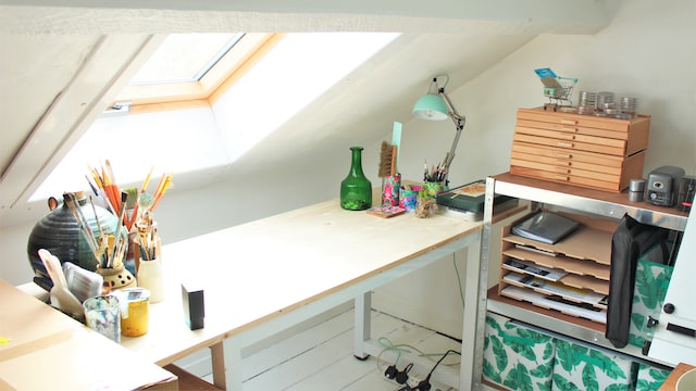 Studio of Artist on attic