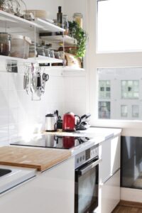 kitchen in compact room