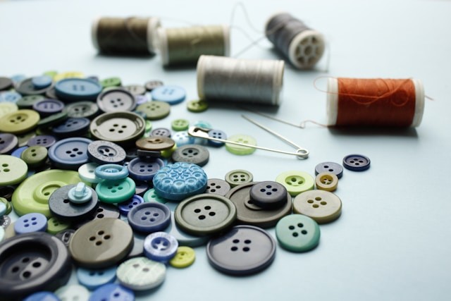 buttons on the table